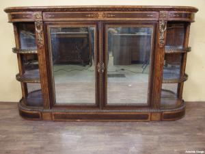 CREDENZA - SERVANTE CON INTARSI STILE NAPOLEONE III EPOCA 800 cm L183xP41xH106